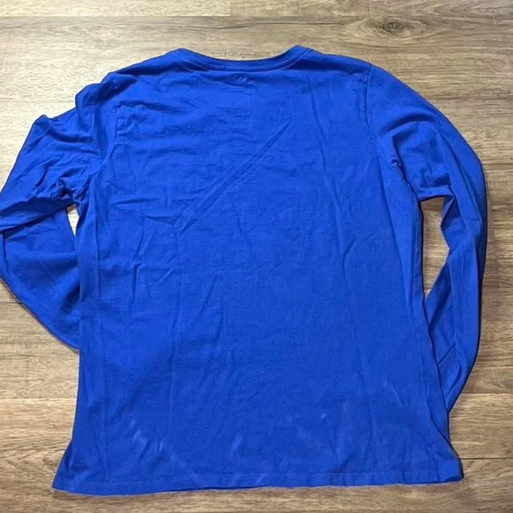 Nike Swoosh Blue Women's Vintage Slim Sportswear Long Sleeve Shirt size XL‎